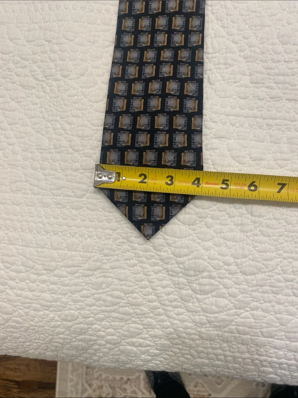 Zianetti Italian Silk Collection Classic Navy Geometric Men’s Tie